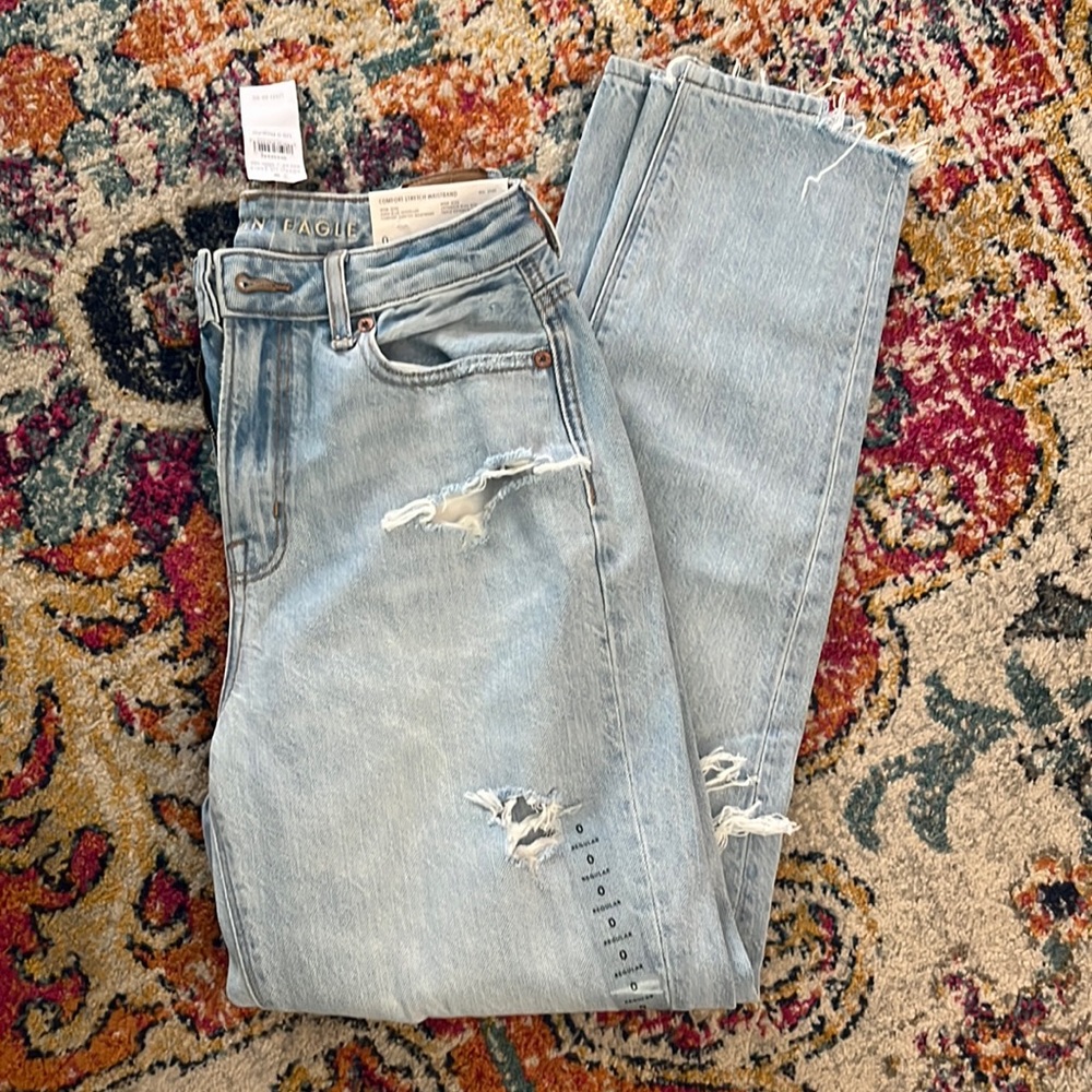 American Eagle Distressed Mom Jean